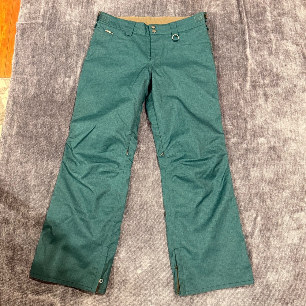 Planet Earth Snow Pants Mens Large Teal Green Insulated Ski Snowboard Trousers